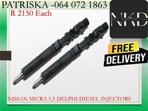 NISSAN MICRA 1,5 DELPHI DIESEL INJECTORS FOR SALE