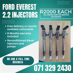 FORD EVEREST 2.2 INJECTORS FOR SALE WITH WARRANTY 