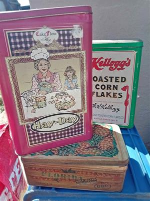 Various Vintage storage tins