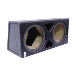 12″ Double Subwoofer Enclosure with Vinyl Face & Triangle Port (black)