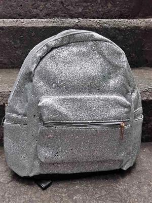 Kiddies silver glitter backpack