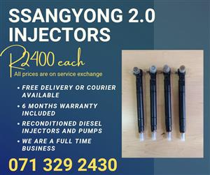 SSANGYONG 2.0 INJECTORS FOR SALE WITH WARRANTY 