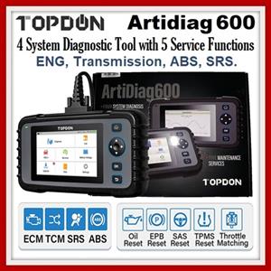 TOPDON Artidiag 600 OBD2 Scanner Auto Code Reader FOR ENG AT ABS SRS Oil SAS TMP