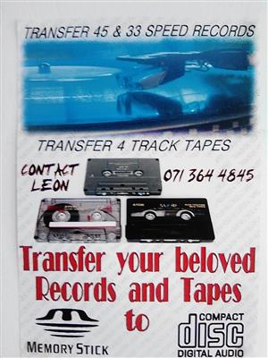 Transfer your Audio to CD & USB