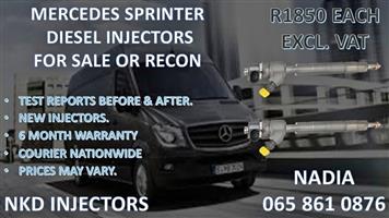 MERCEDES SPRINTER DIESEL INJECTORS FOR SALE. REBUILT AND TESTED