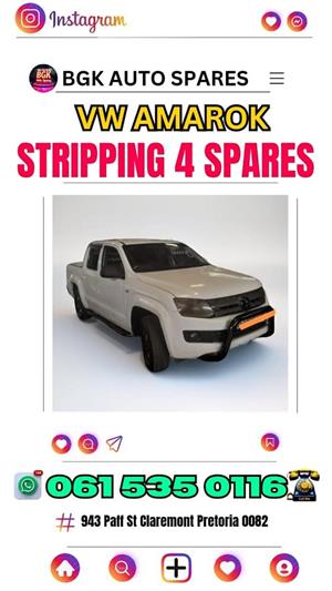 Vw Amarok bakkie stripping for spares Call    or Whatsapp