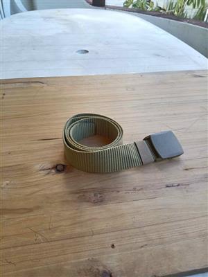 Khaki Tan Tactical Nylon Webbing Belt – Metal Free