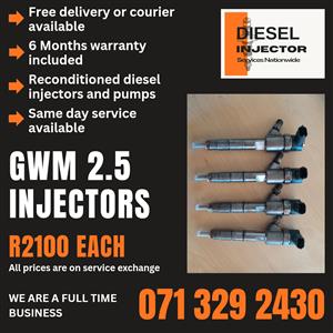 GWM 2.5 INJECTORS FOR SALE WITH WARRANTY 