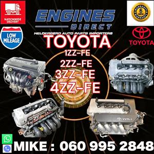 Import 1ZZ - 2ZZ - 3ZZ - 4ZZ Engines for sale. 