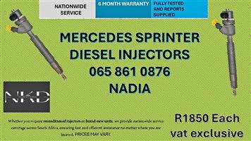 MERCEDES SPRINTER DIESEL INJECTORS FOR SALE -RECONDITIONED AND NEW 