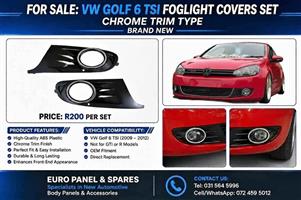 VW Golf 6 TSI Foglight Covers with Chrome Trim Set For sale price 