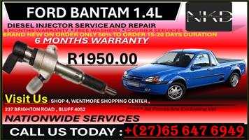FORD BANTAM 1.4 DIESEL INJECTORS