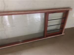 Used wooden window frames