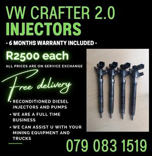 VW CRAFTER 2.0 INJECTORS FOR SALE WITH WARRANTY 