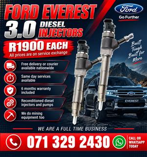 FORD EVEREST 3.0 INJECTORS FOR SALE WITH WARRANTY 
