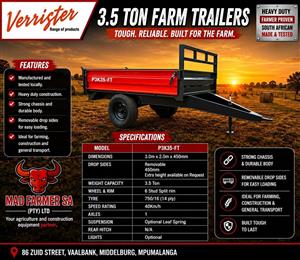 New 3.5 ton farm trailers available