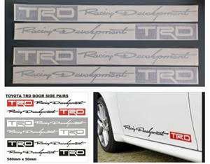 Toyota TRD Racing Development stickers decals