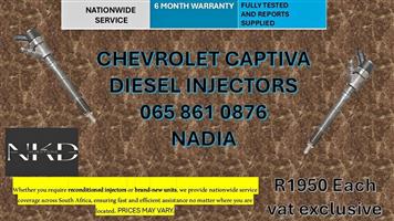 CHEVROLET CAPTIVA DIESEL INJECTORS FOR SALE -RECONDITIONED AND NEW