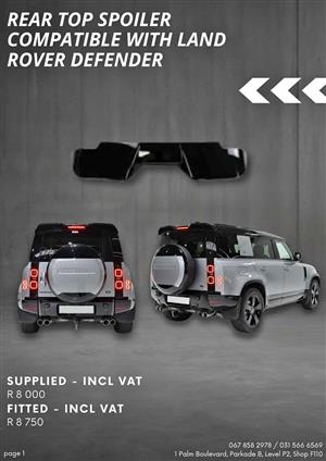 Rear Top Spoiler compatible with Land Rover Defender - fitted