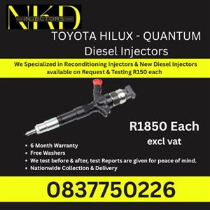 TOYOTA HILUX / QUANTUM DIESEL INJECTORS FOR SALE