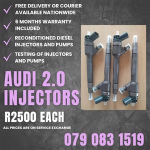 AUDI 2.0 INJECTORS FOR SALE WITH WARRANTY 