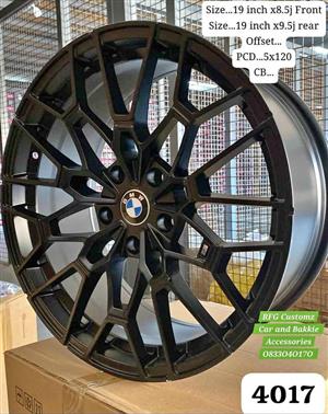 19 inch 5x120 pcd  8.5 J front and 9.5 J rear