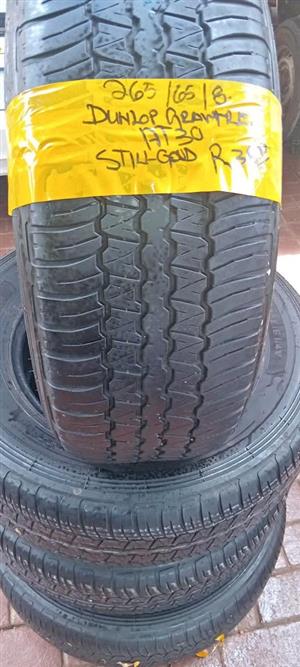 4x 18 inch Bakkie tyres Dunlop AT30