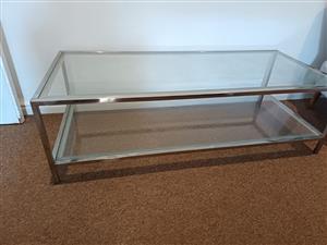 Glass chrome table