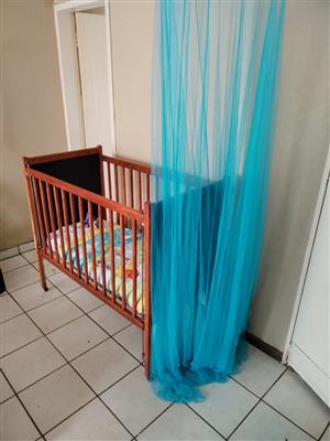 baby antique cot and toddler bed