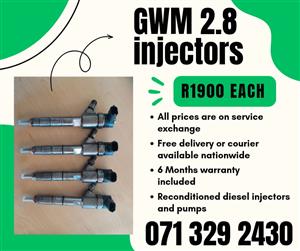 GWM 2.8 INJECTORS FOR SALE WITH WARRANTY 