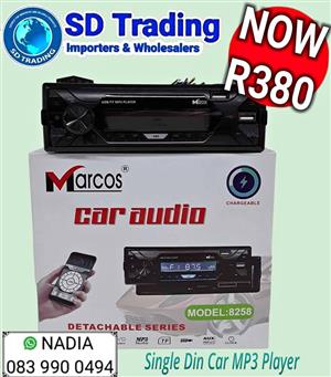 Single Din Car Radio with Detachable Faceplate