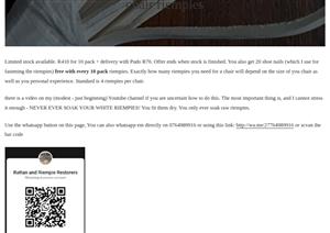 White riempies for chairs