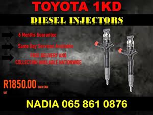 TOYOTA 1KD DIESEL INJECTORS FOR SALE FULLY TESTED