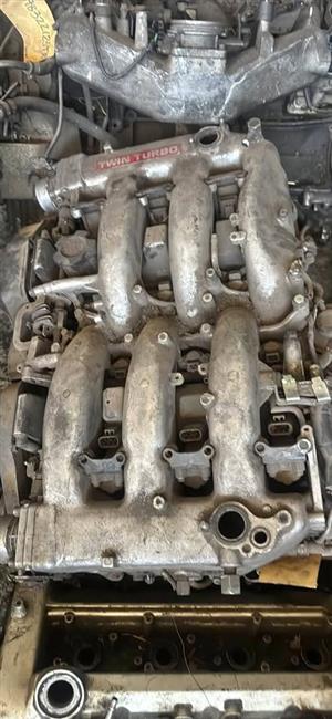 Nissan VG30 twin turbo engine as is.
