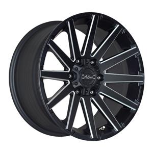 18″ A-Line Dare 6/139 Satin Black Milled Alloy Wheels