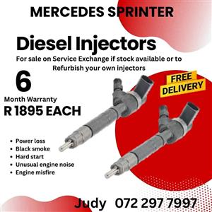 Mercedes Sprinter Diesel Injector for sale on service exchange or to recon