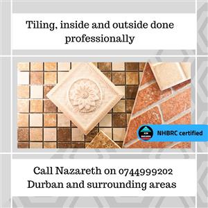 All tiling work inside and outside your building in Durban and surrounding areas by expert Nazareth.