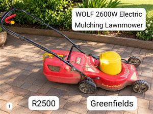 Wolf 2600W electric mulching lawnmower