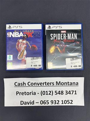 PS5 Games Spiderman and NBA2K21 Williamson 
