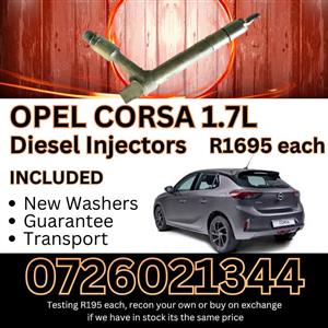 Opel Corsa 1.7L diesel injectors for sale