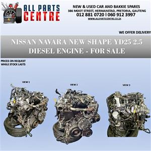 Nissan Navara New Shape 2.5 YD25 diesel engine for sale - complete