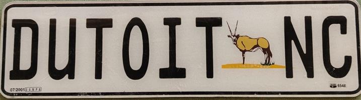 Personalized number plate