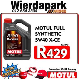 Motul Full Synthetic Motor Oil ONLY R429 at Wierdapark Midas!