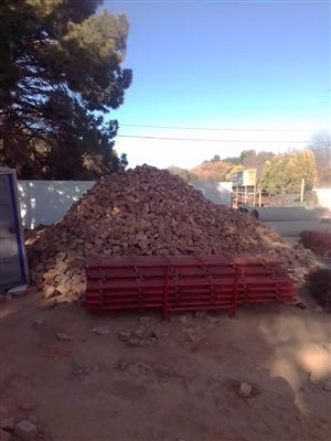 Free removel from site in sandton, half brick and full bricks.