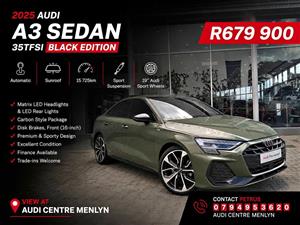2025 Audi A3 Sedan 35 TFSI Black Edition | Audi Centre Menlyn