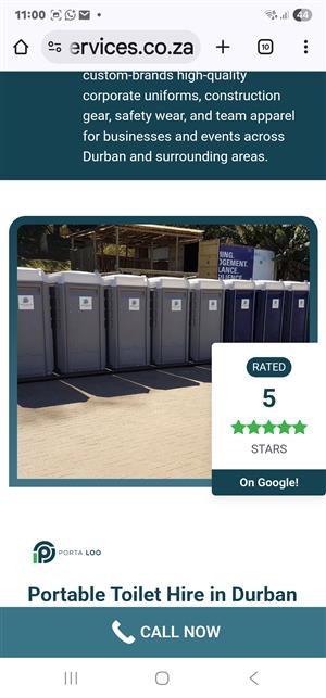 Hiring out portable toilets and stretch tent hire