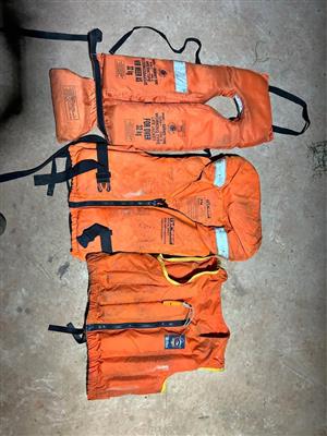3 life jackets