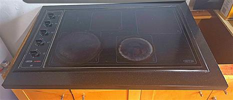 Double oven glass top stove Gemini Thermofan