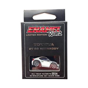 Toyota GT-86 Widebody White - Die-Cast Enamel Keychain