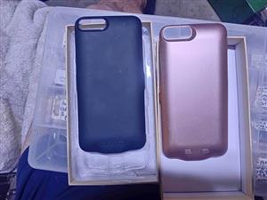 For Iphone 7 & 8 plus 4000mah charging powerbank backcover in rose gold and black no cable
